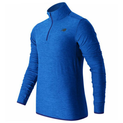 Langærmet T-shirt til Mænd New Balance MT53030 BTL Blå