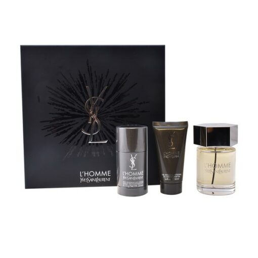 Parfume sæt til mænd Ysl L'homme Yves Saint Laurent (3 pcs)