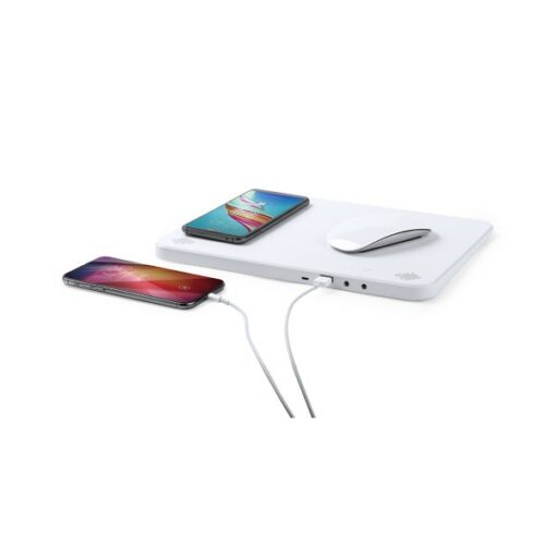 Måtte med Qi trådløs oplader Bluetooth 4000 mAh 2W Hvid 146126 - Image 2