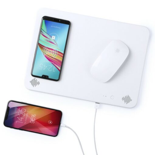 Måtte med Qi trådløs oplader Bluetooth 4000 mAh 2W Hvid 146126