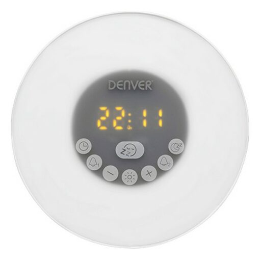 Clockradio Denver Electronics CRLB-400 FM Bluetooth LED Hvid
