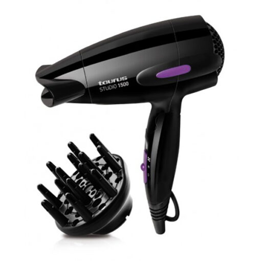 Hårtørrer Taurus STUDIO 1500W Foldbar Sort