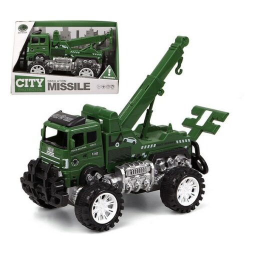 Lastbil med Kran City Missile 119015 Grøn
