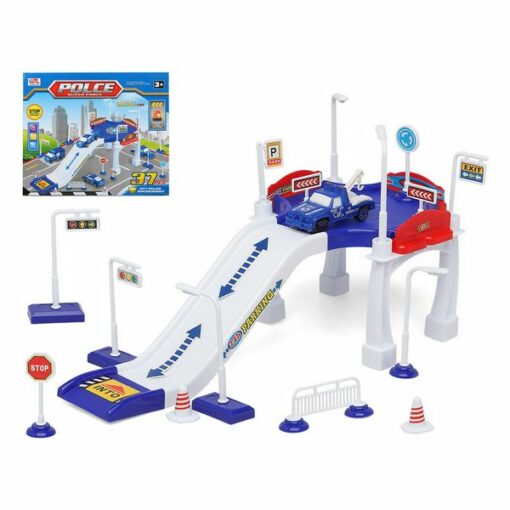 Garage med biler Police 111360 (37 pcs)