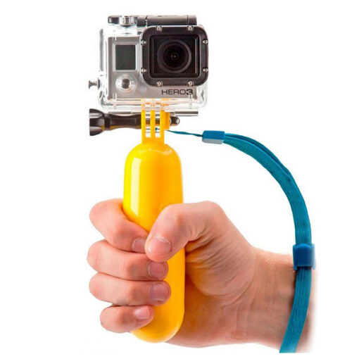 Flydende selfiestang til sportskamera Gul