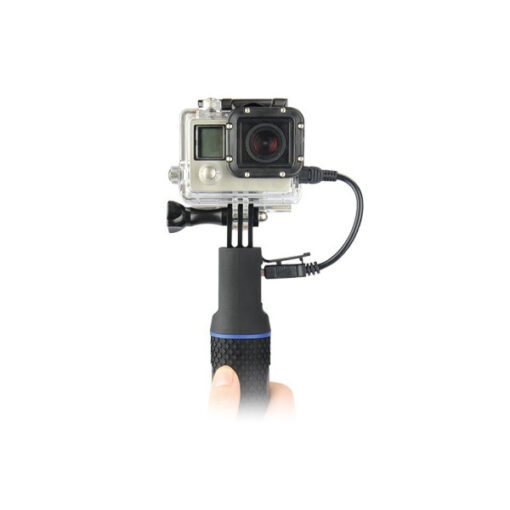 Selfiestang med Power Bank til sportskamera 5200 mAh Sort - Image 3