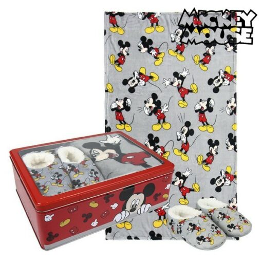 Metalæsken med Tæppe og Sutsko Mickey Mouse 73668