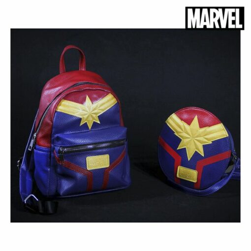 Casual Rygsæk Captain Marvel 72855 Blå Rød Gul - Image 3