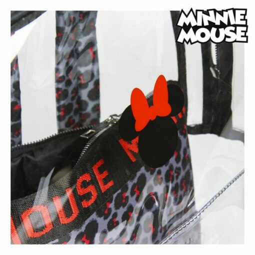 Skoletaske Minnie Mouse 72903 Gennemsigtig Sort - Image 5