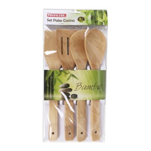 Sæt med Køkkenredskaber Privilege Bambus (4 Pcs)
