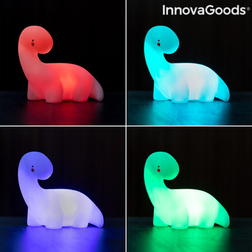Dinosaur multifarvet LED-lampe Lightosaurus InnovaGoods - Image 4