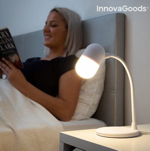 LED-lampe med højttaler og trådløs oplader Akalamp InnovaGoods - Image 3