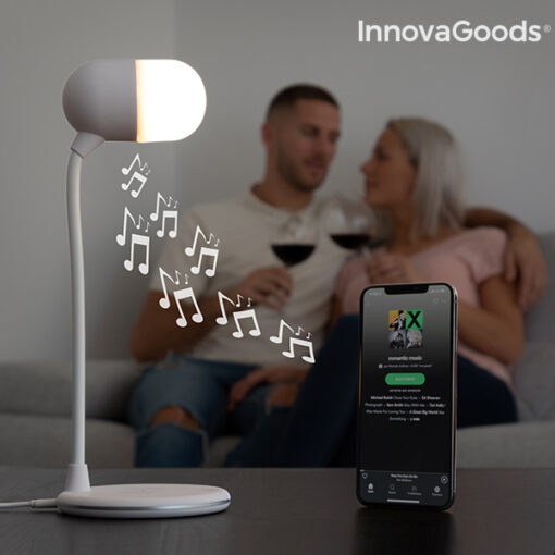 LED-lampe med højttaler og trådløs oplader Akalamp InnovaGoods - Image 5
