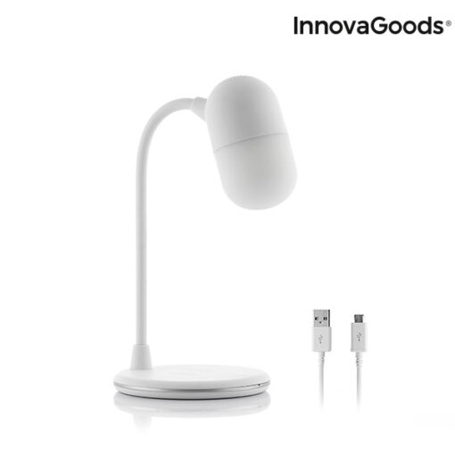 LED-lampe med højttaler og trådløs oplader Akalamp InnovaGoods - Image 12
