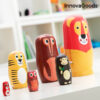 Matryoshka dyrefigurer i træ Funimals InnovaGoods 11 Dele - Image 9