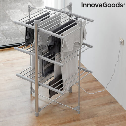 Sammenklappeligt elektrisk tørrestativ Indryer InnovaGoods (36 Stænger) 300W - Image 3