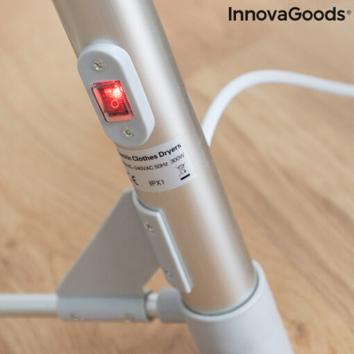 Sammenklappeligt elektrisk tørrestativ Indryer InnovaGoods (36 Stænger) 300W - Image 8