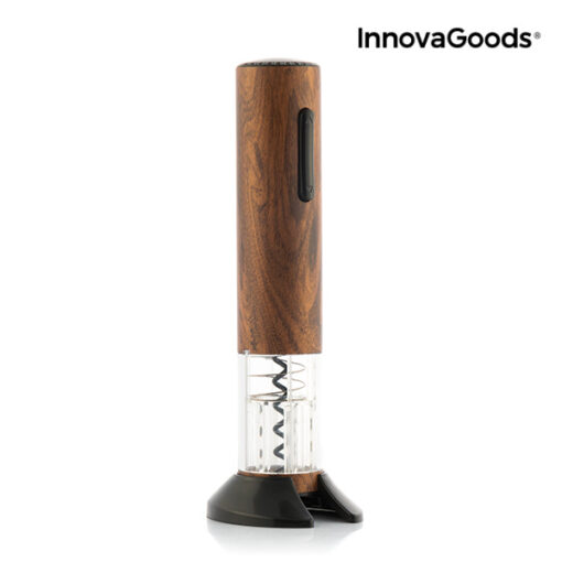 Automatisk genopladelig proptrækker med træ-effekt Corkout InnovaGoods - Image 8