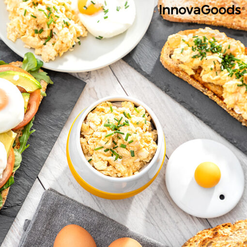 Keramisk æggekoger til Mikrobølgeovn med opskrifter Eggsira InnovaGoods - Image 7