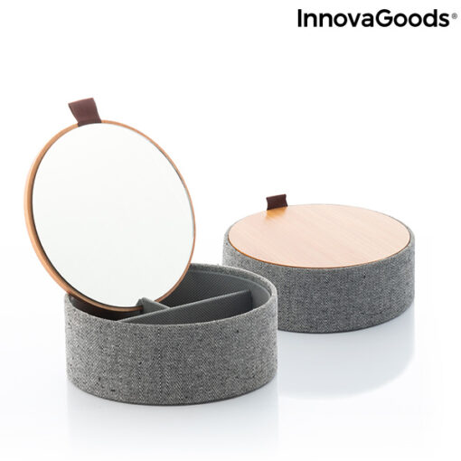 Organizer bambus smykkeskrin med spejl Mibox InnovaGoods - Image 4
