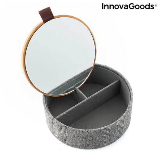 Organizer bambus smykkeskrin med spejl Mibox InnovaGoods - Image 3