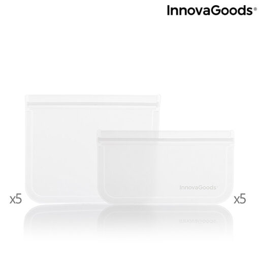 Sæt med genanvendelige poser til fødevarer Freco InnovaGoods 10 Dele - Image 3