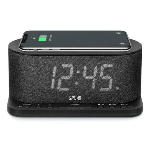 Clockradio med trådløs oplader SPC 4582N 4,3" LED USB Sort