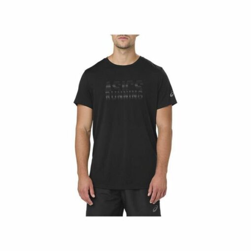 Kortærmet T-shirt til Mænd Asics GRAPHIC SS TOP Sort