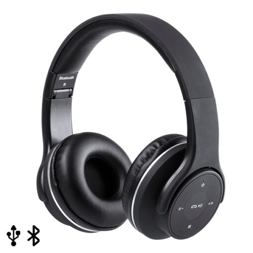 Foldbare hovedtelefoner med bluetooth USB FM 6W Sort 146131