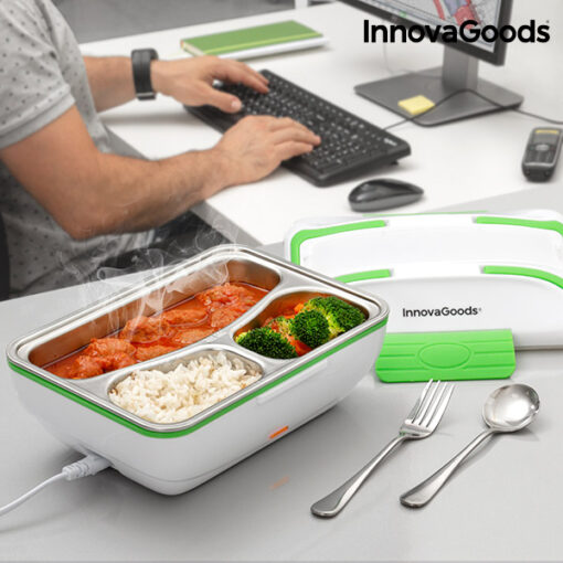 InnovaGoods Pro Elektrisk Madkasse 50W Hvid Grøn
