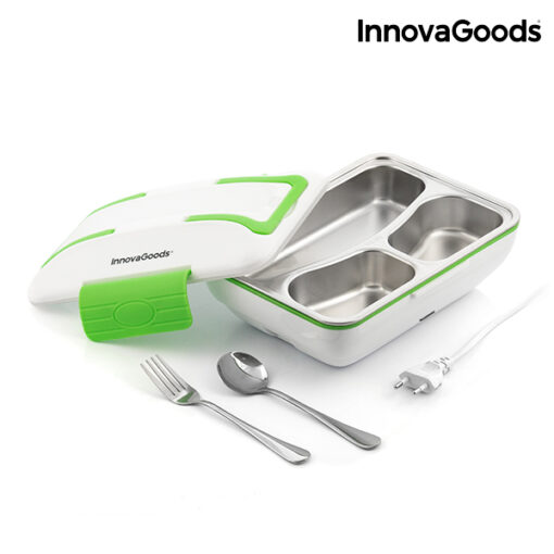 InnovaGoods Pro Elektrisk Madkasse 50W Hvid Grøn - Image 3
