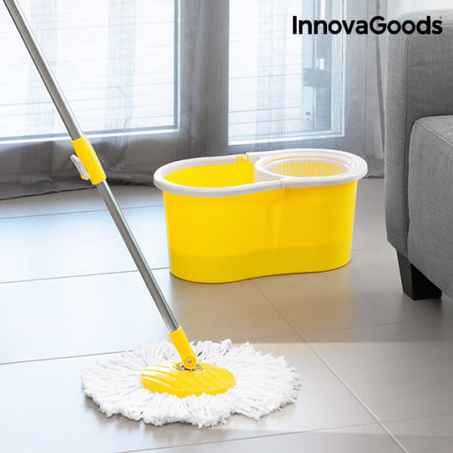 InnovaGoods Drejende Gulvmoppe med Dobbelt Aktion med Spand
