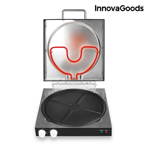 InnovaGoods Elektrisk Pizzabager med Opskriftsbog Presto! 1200W Sort - Image 2