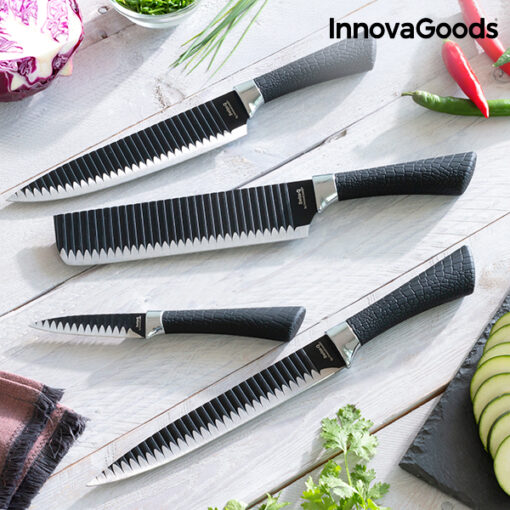 InnovaGoods Knivsæt Black Shark Swiss Q Namiutsu (4 Dele) - Image 6