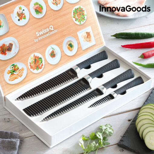 InnovaGoods Knivsæt Black Shark Swiss Q Namiutsu (4 Dele)