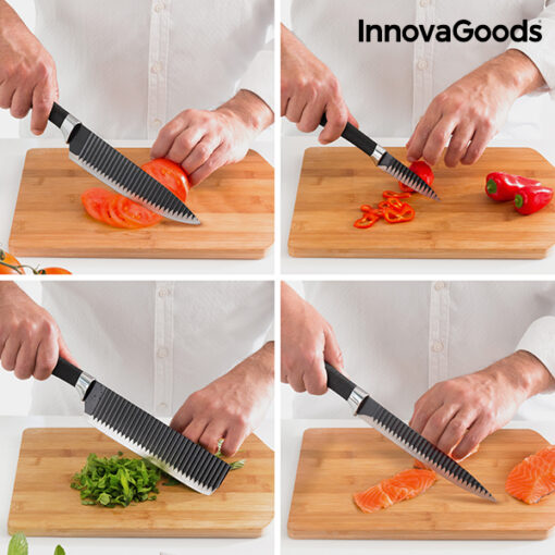 InnovaGoods Knivsæt Black Shark Swiss Q Namiutsu (4 Dele) - Image 5