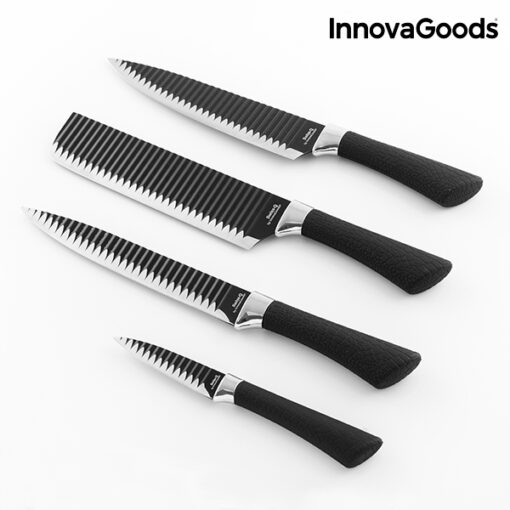 InnovaGoods Knivsæt Black Shark Swiss Q Namiutsu (4 Dele) - Image 3
