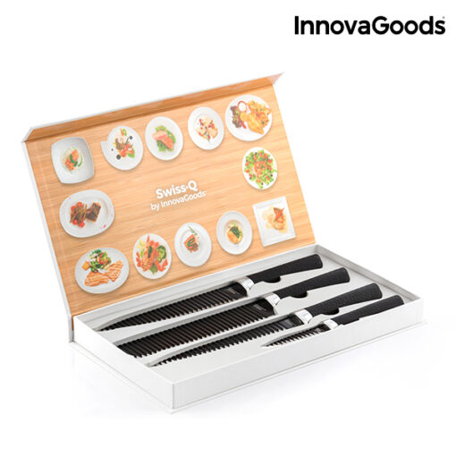 InnovaGoods Knivsæt Black Shark Swiss Q Namiutsu (4 Dele) - Image 2