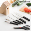 InnovaGoods Knivsæt med Knivholder af Træ (6 Dele) - Image 5
