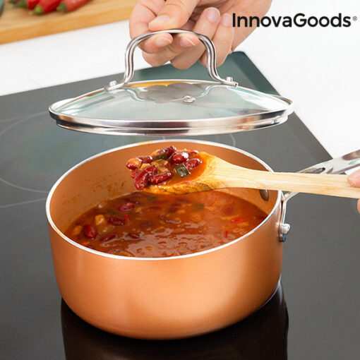 InnovaGoods Grydesæt & dampkoger med kobbereffekt (6 dele) - Image 7