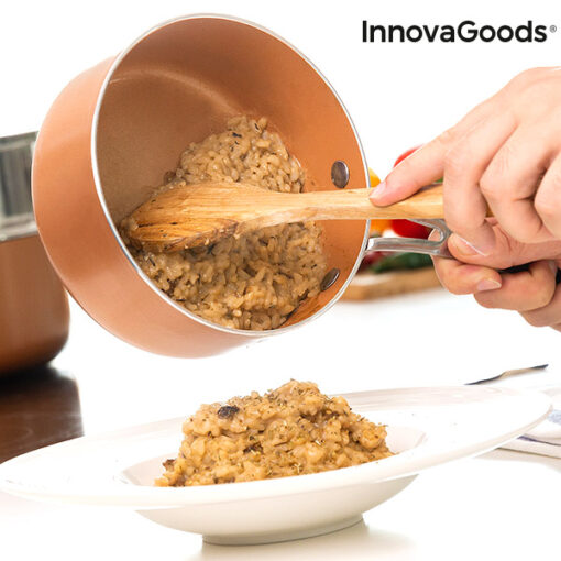 InnovaGoods Grydesæt & dampkoger med kobbereffekt (6 dele) - Image 3