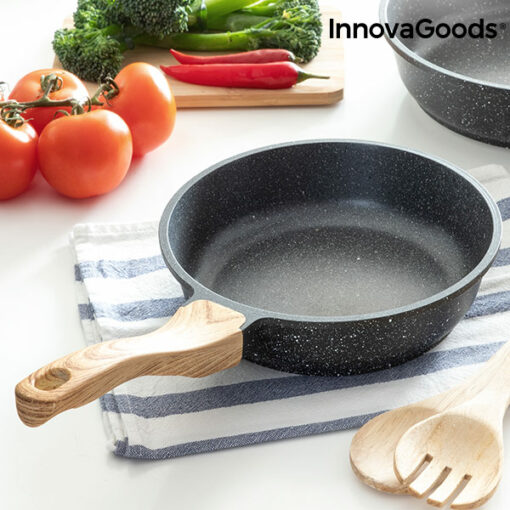InnovaGoods Premium stegepande graniteffekt (20 cm) - Image 3