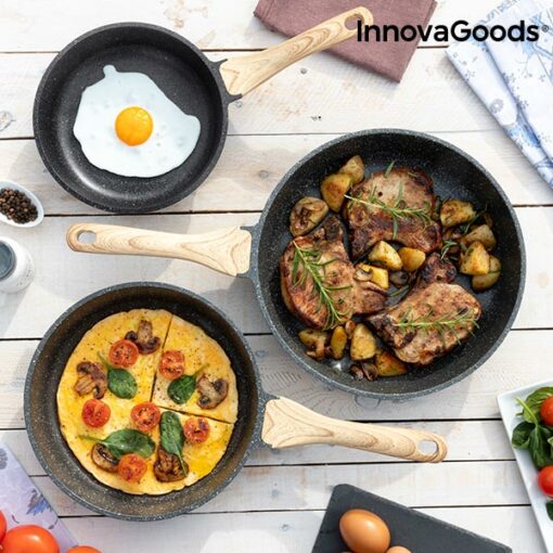 InnovaGoods Premium stegepande graniteffekt (20 cm) - Image 2