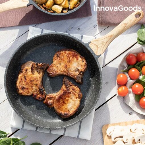 InnovaGoods Premium stegepande graniteffekt (28 cm)