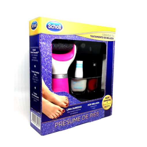 Scholl Diamond Crystals Velvet Smooth Elektrisk Fodfil med 2 Gratis Astor R Neglelakker